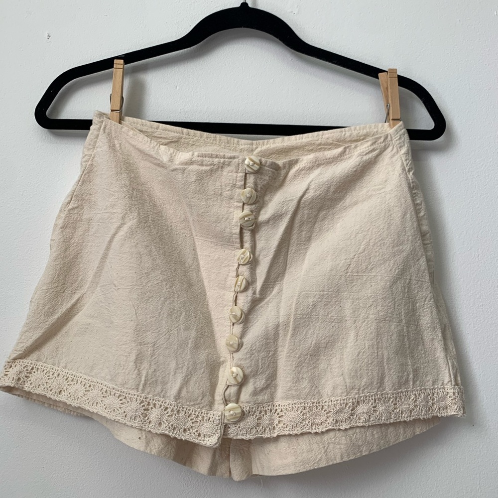 Retro linen skort